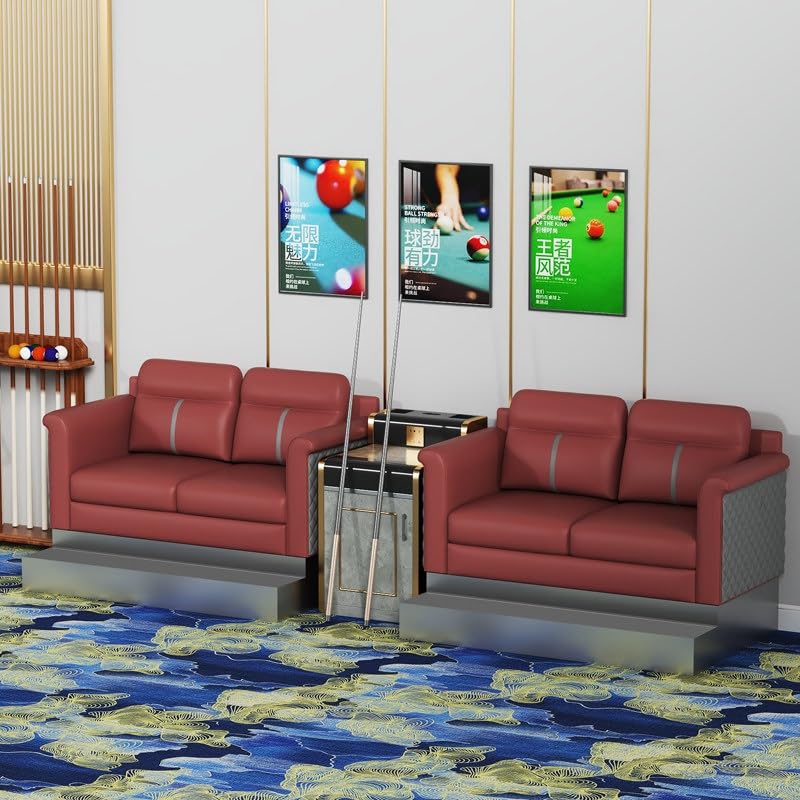 KIBONCY Dual Two-Seater Billiard Spectator Chair Red