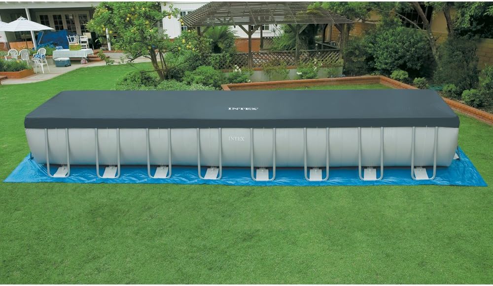 Intex Ultra Rechteckrahmenbecken 975x488 cm Grau Mit Sandfilterpumpe