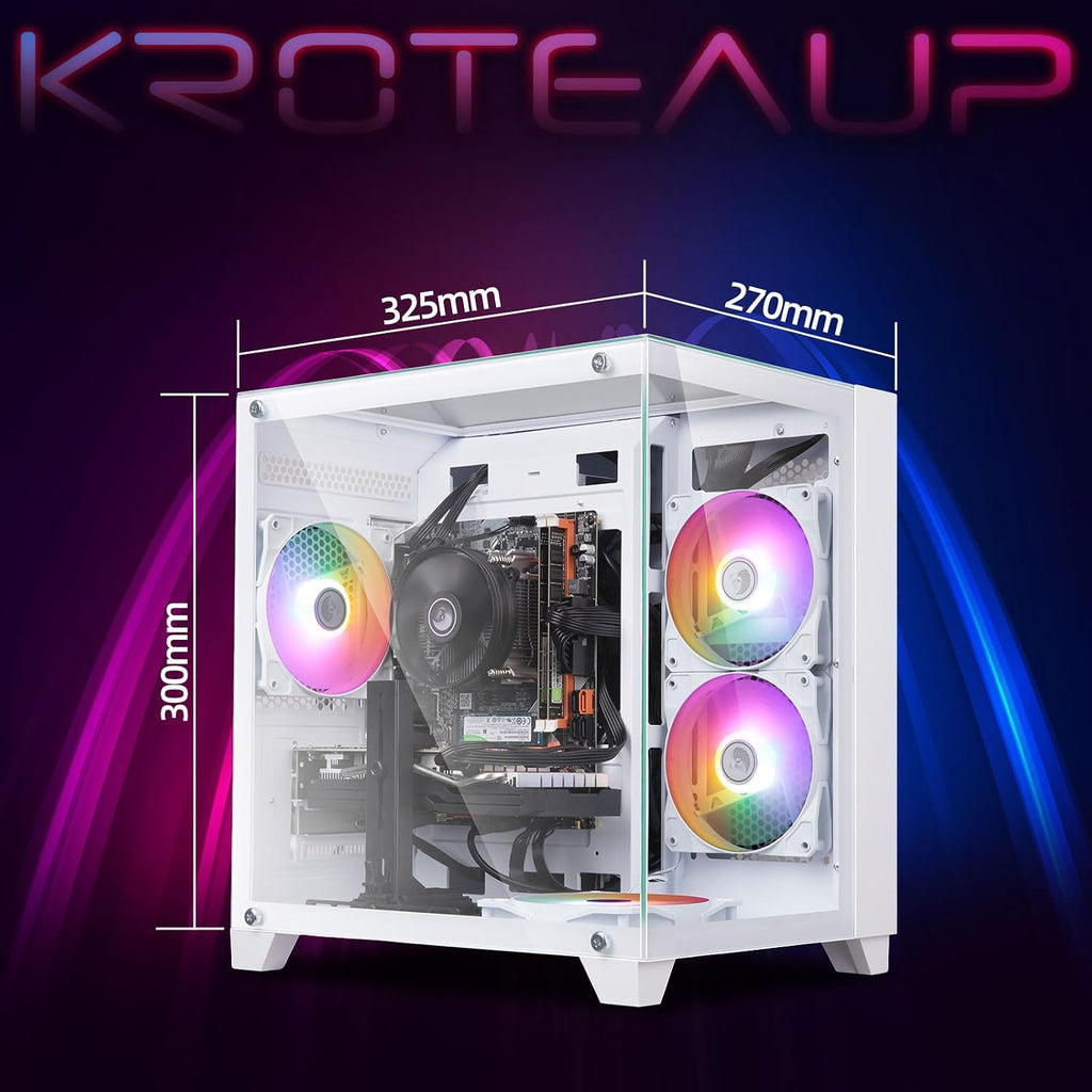 Kroteaup Gaming PC Desktop Intel Core i5 3.6 GHz 16 GB RAM 512 GB SSD Radeon RX 560 4G Windows 11