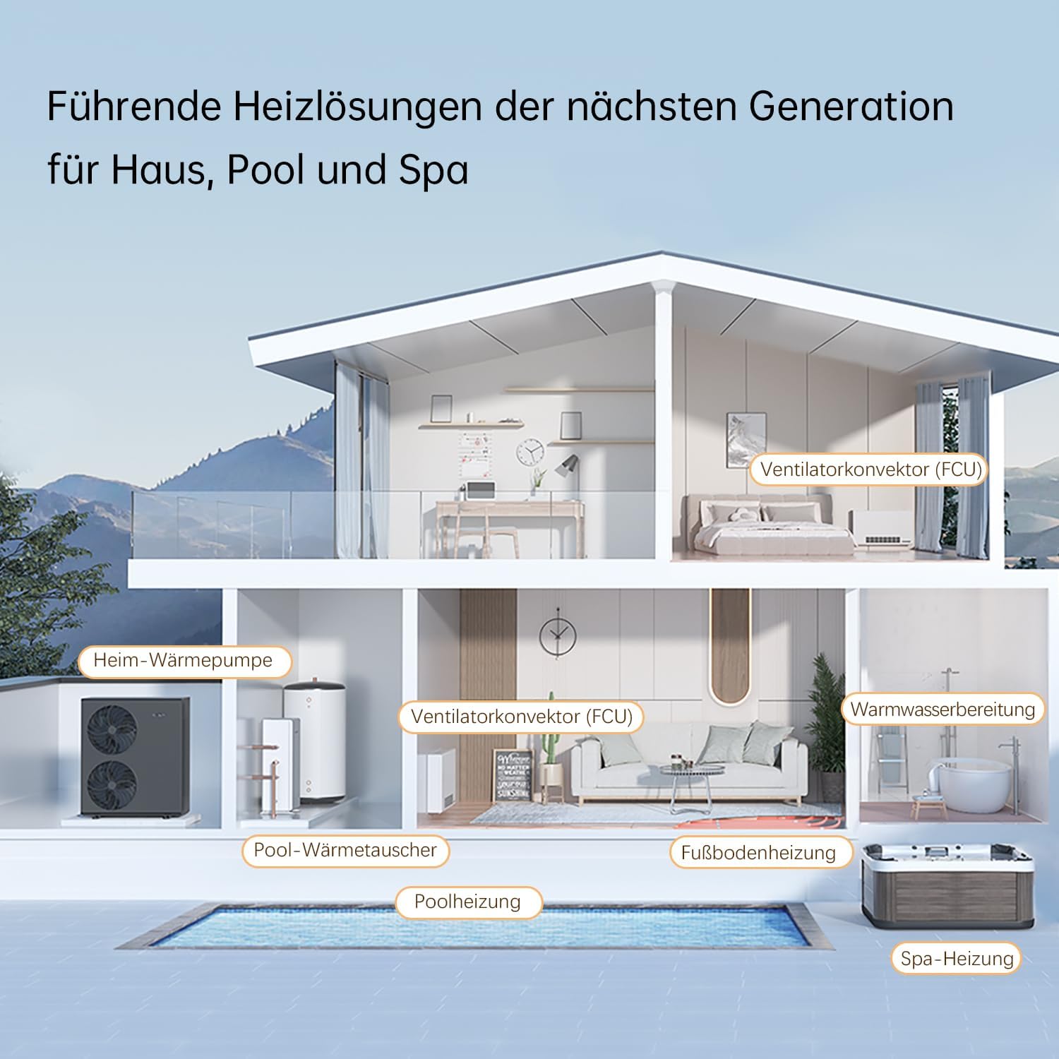 Alsavo Monoblock Luft Wärmepumpe Heat 12it 12 Kw A+++
