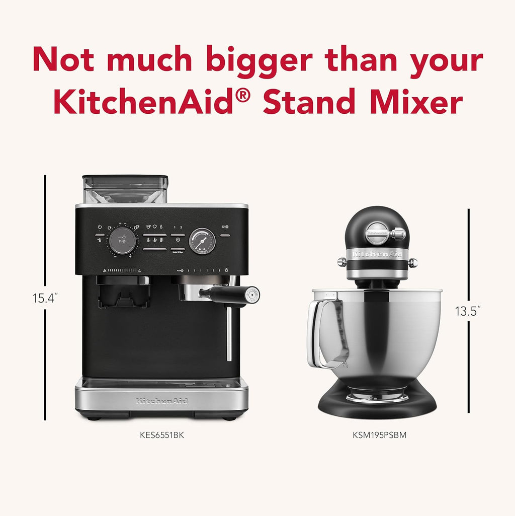 KitchenAid KES6551 Halbautomatische Espressomaschine 1500 W 15 Bar Schwarz