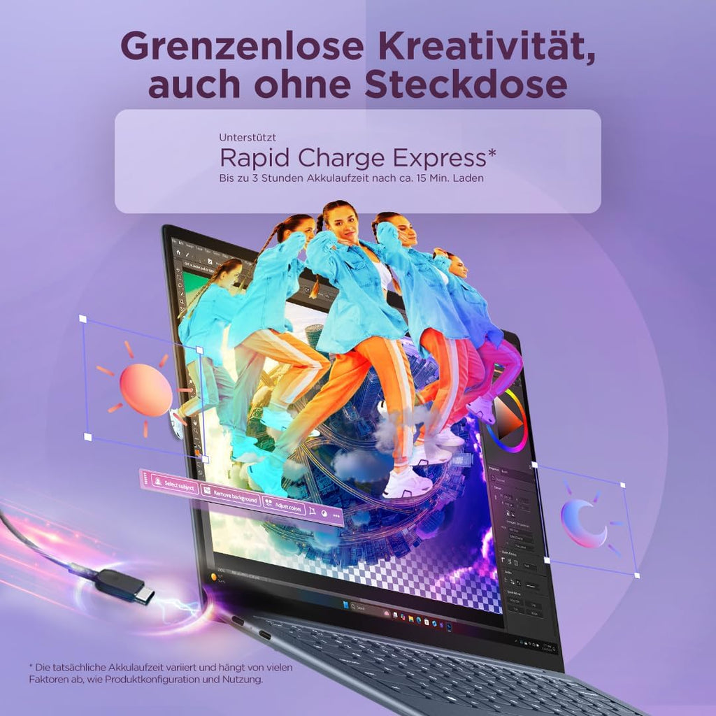 Lenovo Yoga Slim 7X 14" WUXGA OLED Laptop Snapdragon X2 Plus 16 GB RAM 1 TB SSD Cosmic Blau