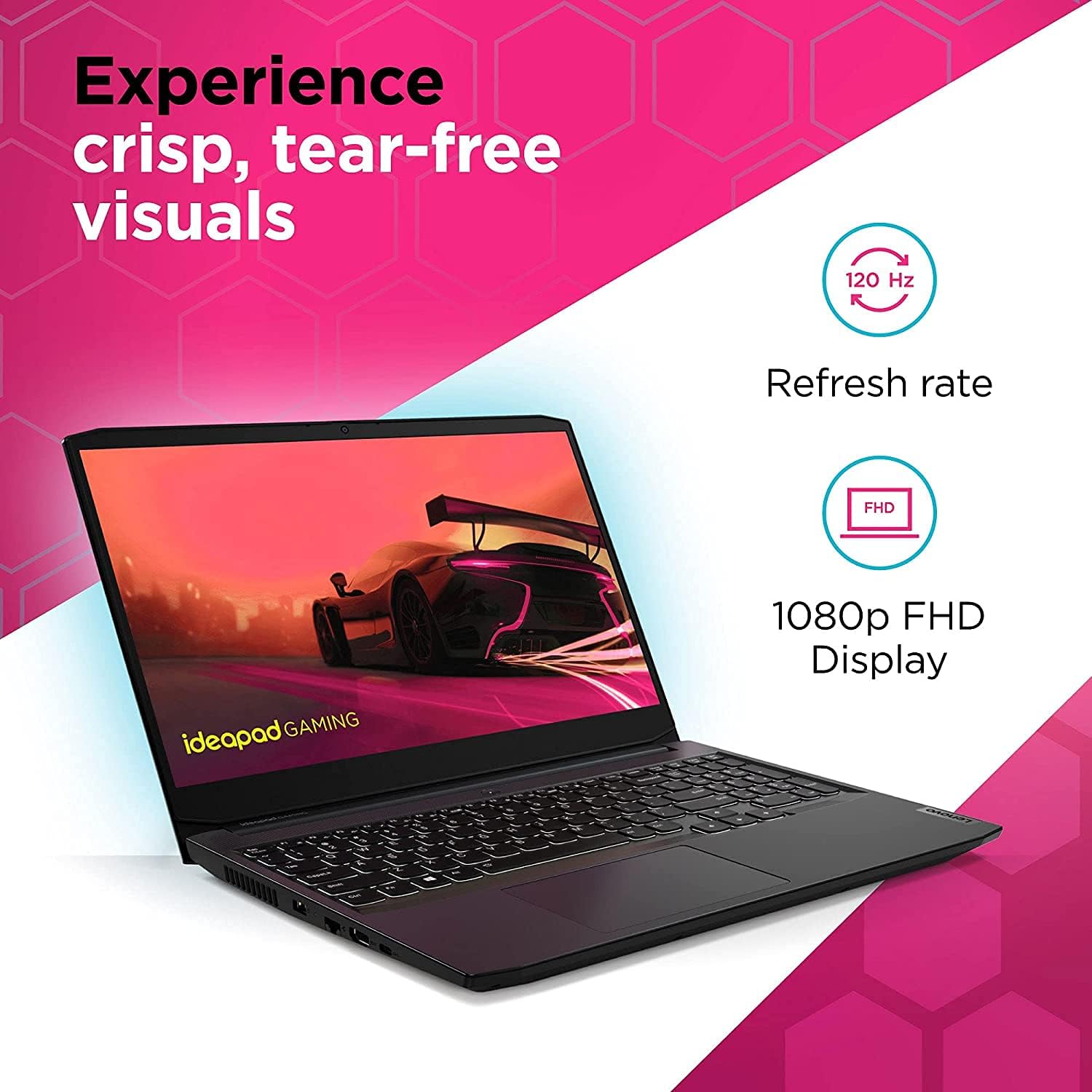 Lenovo IdeaPad Gaming 3 15.6" 120Hz Laptop AMD Ryzen 5-5600H 8GB RAM 512GB SSD RTX 3050 Ti 4GB GDDR6 Shadow Black