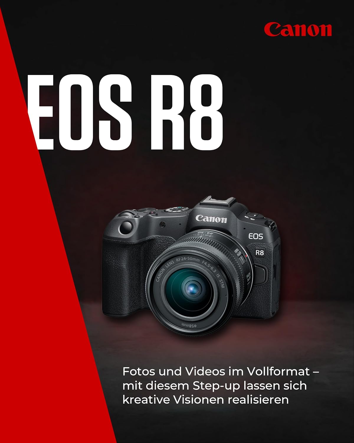 Canon EOS R8 + RF 24-50mm F4.5-6.3 IS STM Systemkamera 24,2 MP Schwarz