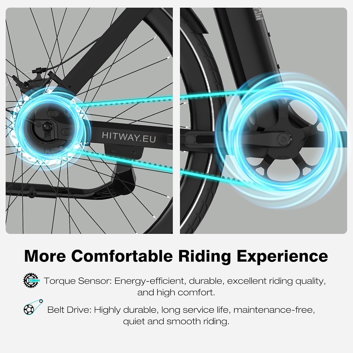 HITWAY EBIKE-X Pedelec 250W 345,6Wh Akku 70km Reichweite Schwarz