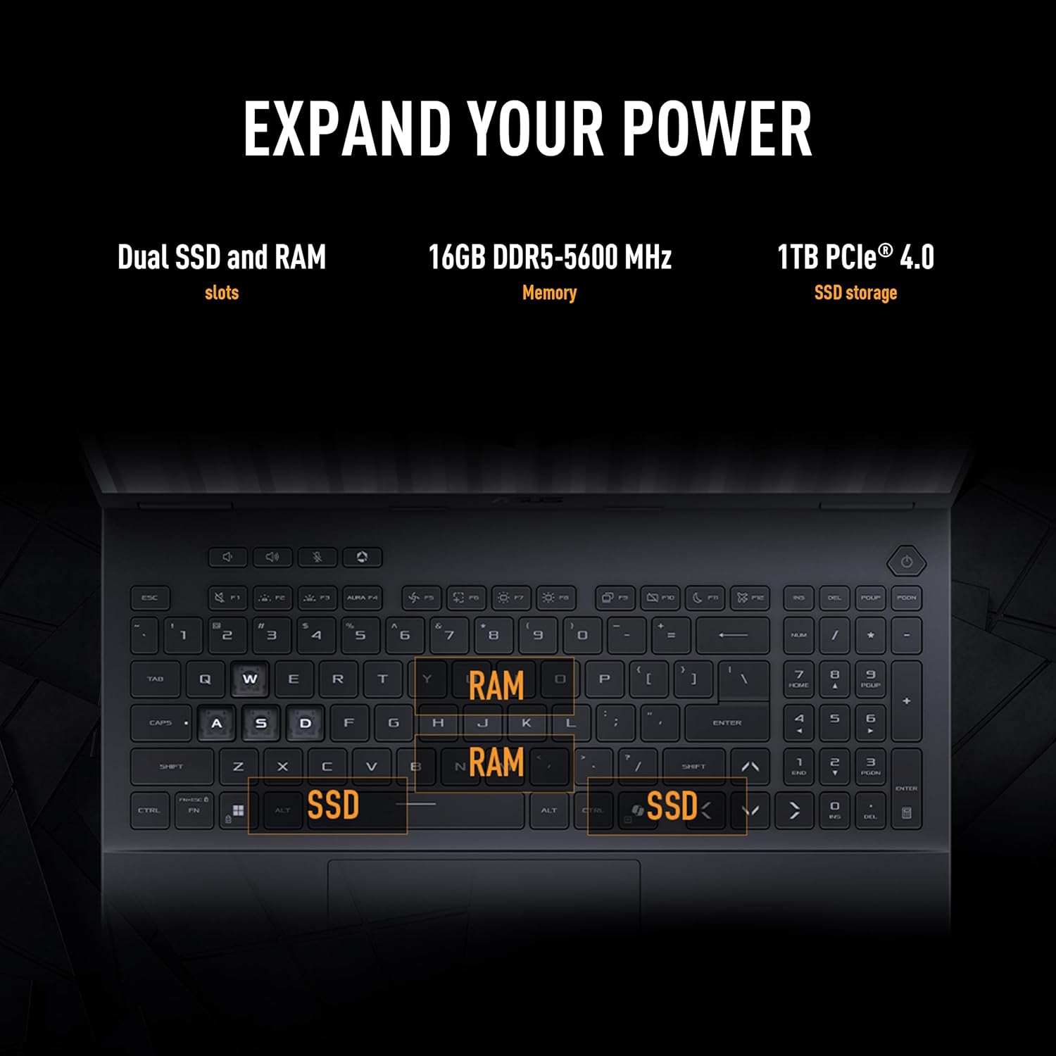ASUS TUF Gaming F16 2025 16 Zoll FHD+ 165Hz IPS Gaming Laptop Core i7-14650HX RTX 5050 16GB DDR5 1TB SSD