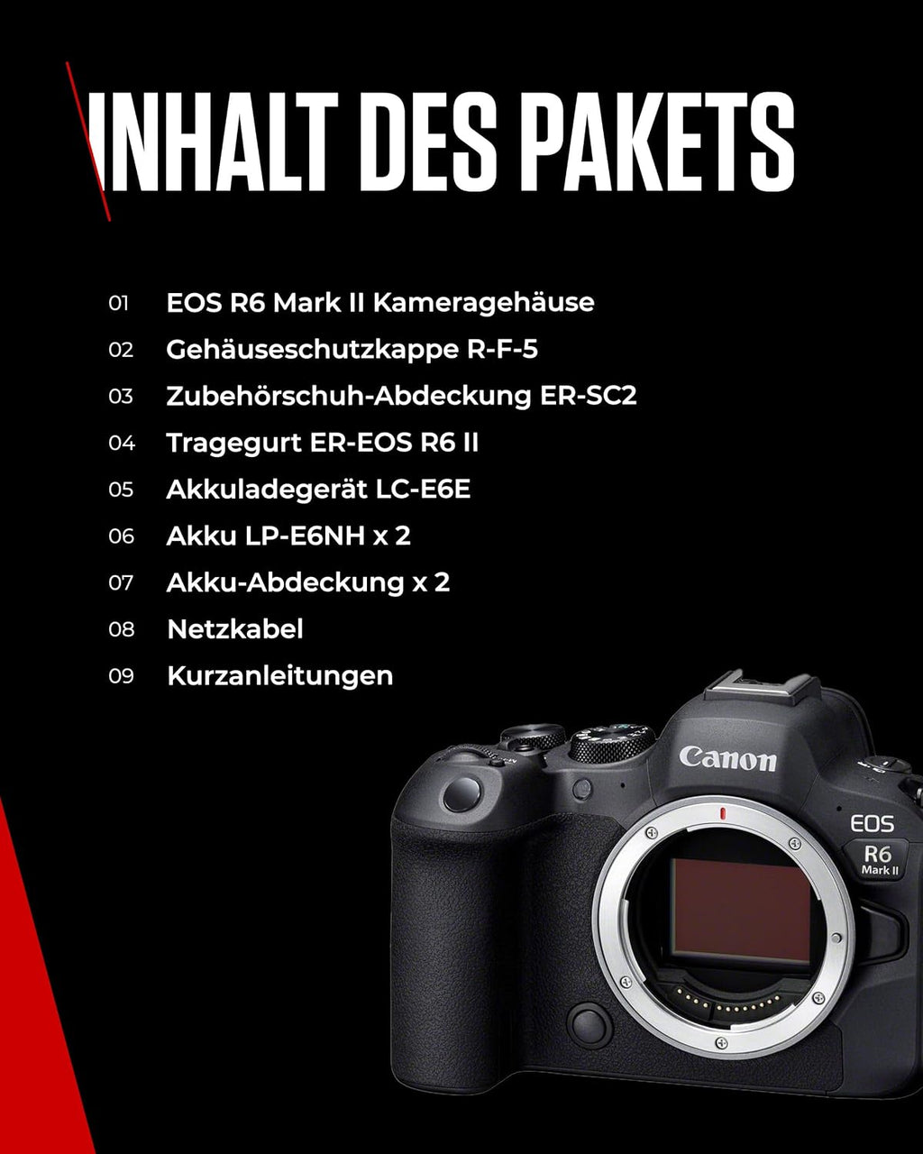 Canon EOS R6 Mark II Systemkamera 24,2 MP Vollformat Schwarz
