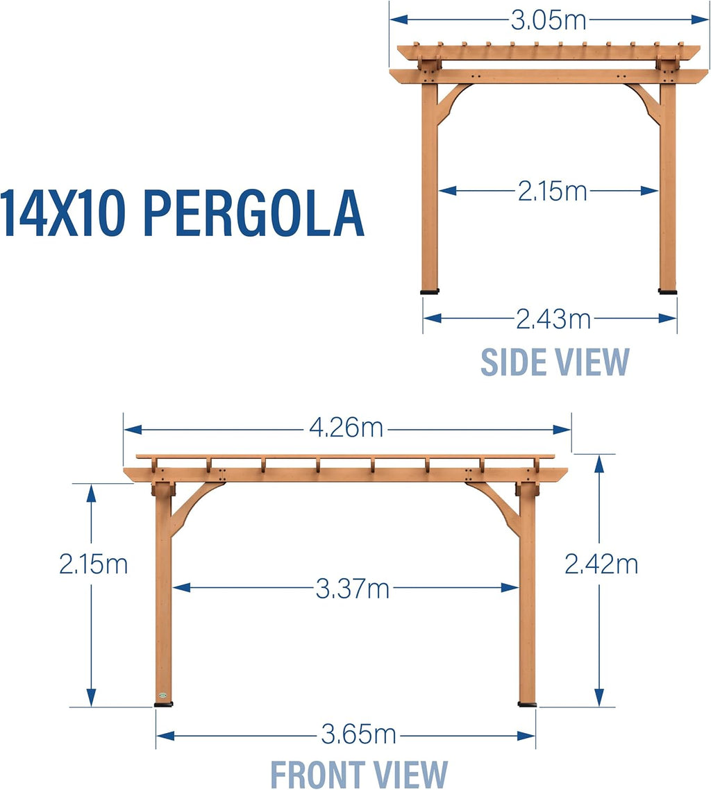 Backyard Discovery Holzpergola 305 X 426 Cm Freistehend
