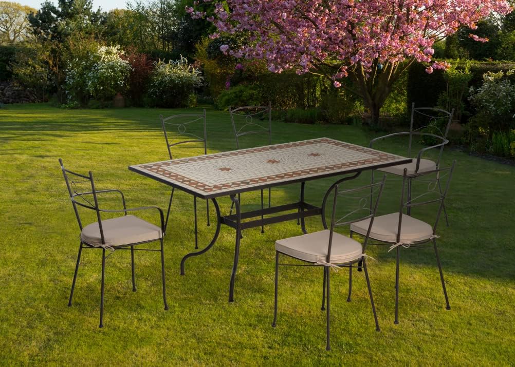 Gruppo Maruccia Gartenmöbel-Set 6-tlg. Anthrazit 160x90x75 cm