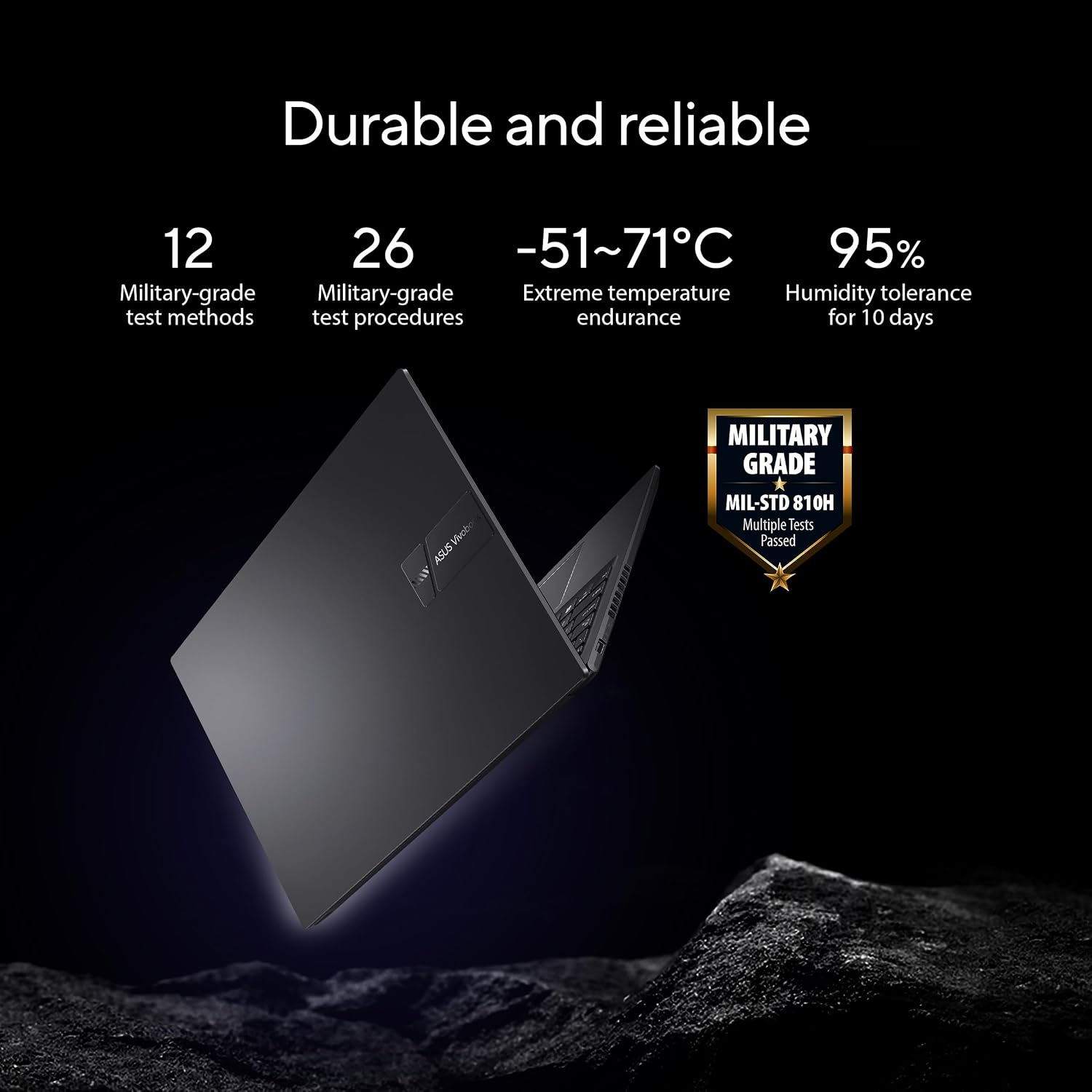 ASUS Vivobook 16 16 Zoll WUXGA Laptop AMD Ryzen 5 5625U 8 GB RAM 512 GB SSD Indie Schwarz
