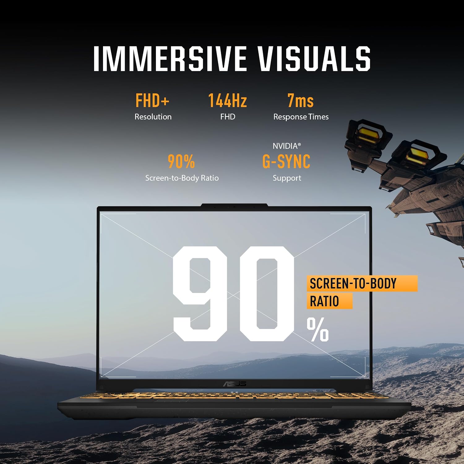 ASUS TUF Gaming F16 FX607VU-SS53 40.6 cm FHD+ 144Hz IPS-Level 16:10 Intel Core 5 210H RTX 4050 16 GB DDR5 512 GB SSD Win11 Mecha Gray