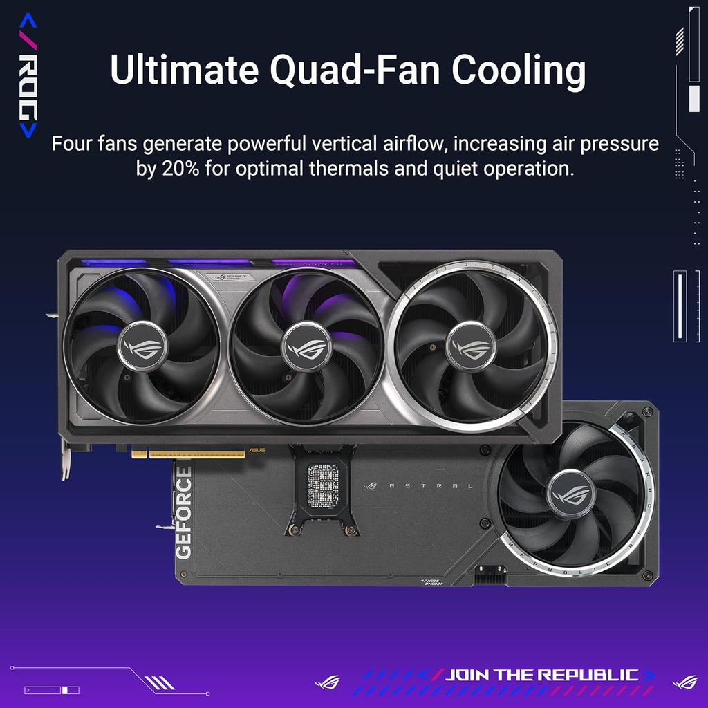 ASUS ROG Astral GeForce RTX 5080 16 GB GDDR7 OC Edition Gaming Grafikkarte Schwarz