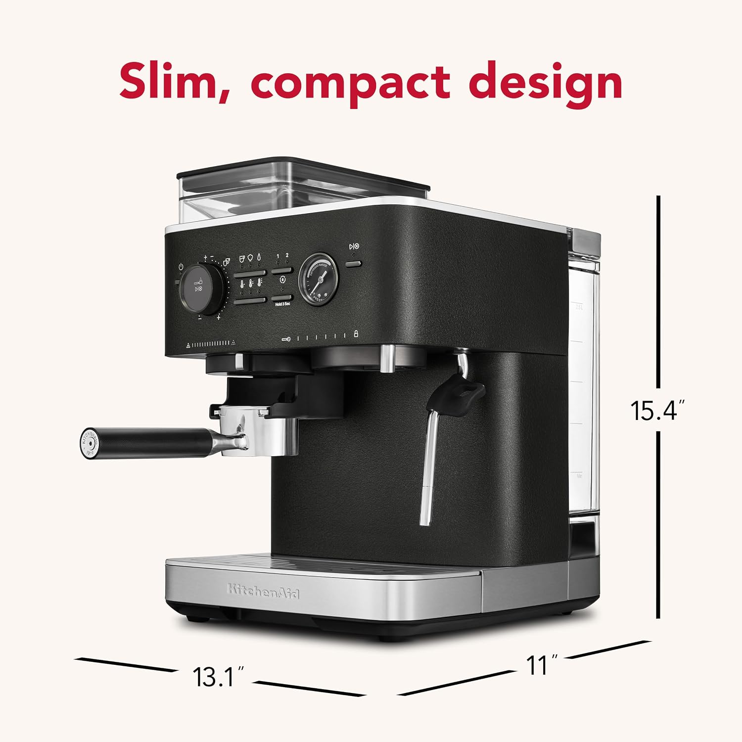 KitchenAid KES6551 Halbautomatische Espressomaschine 1500 W 15 Bar Schwarz