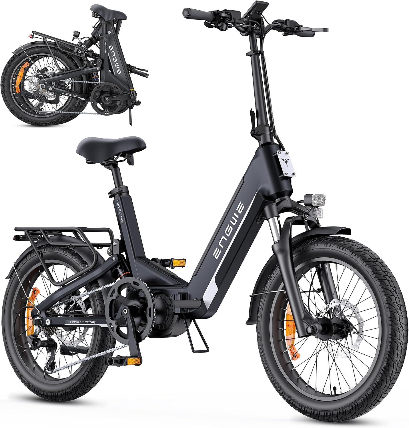 ENGWE L20 3.0 Pro E-Bike Schwarz 48V 15Ah Mittelmotor