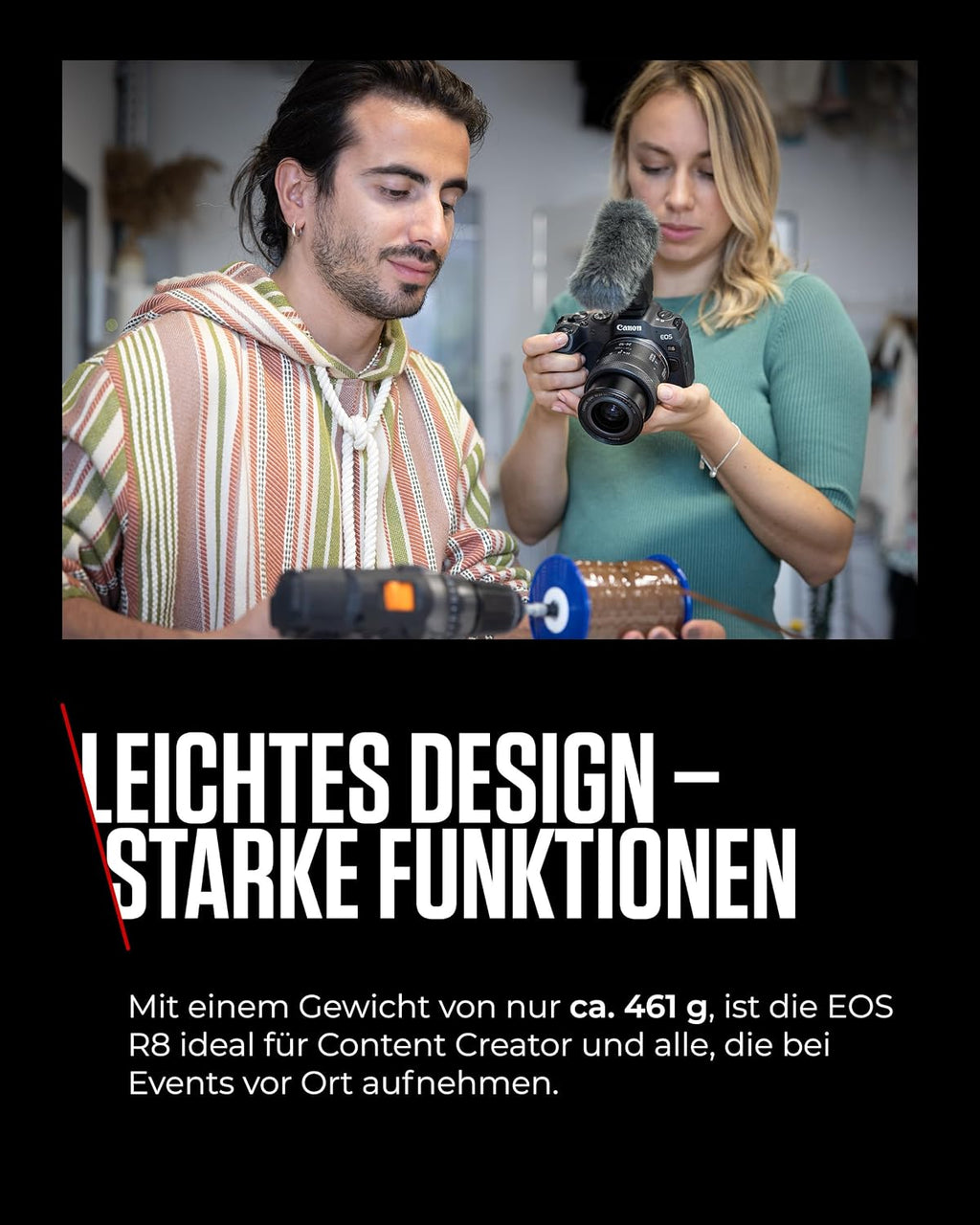Canon EOS R8 + RF 24-50mm F4.5-6.3 IS STM Systemkamera 24,2 MP Schwarz