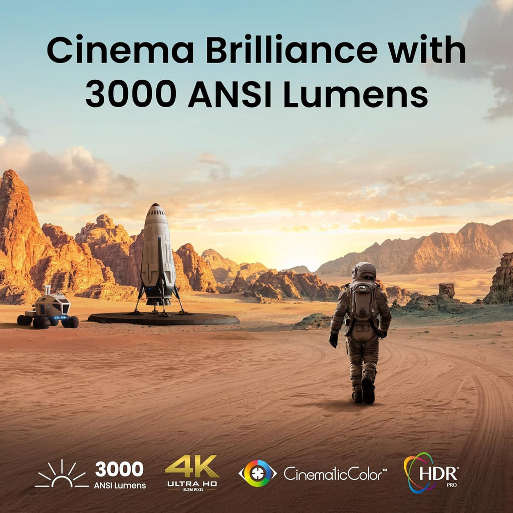 BenQ TK705i 4K HDR DLP Beamer 3000 ANSI Lumen Google TV Netflix Grau