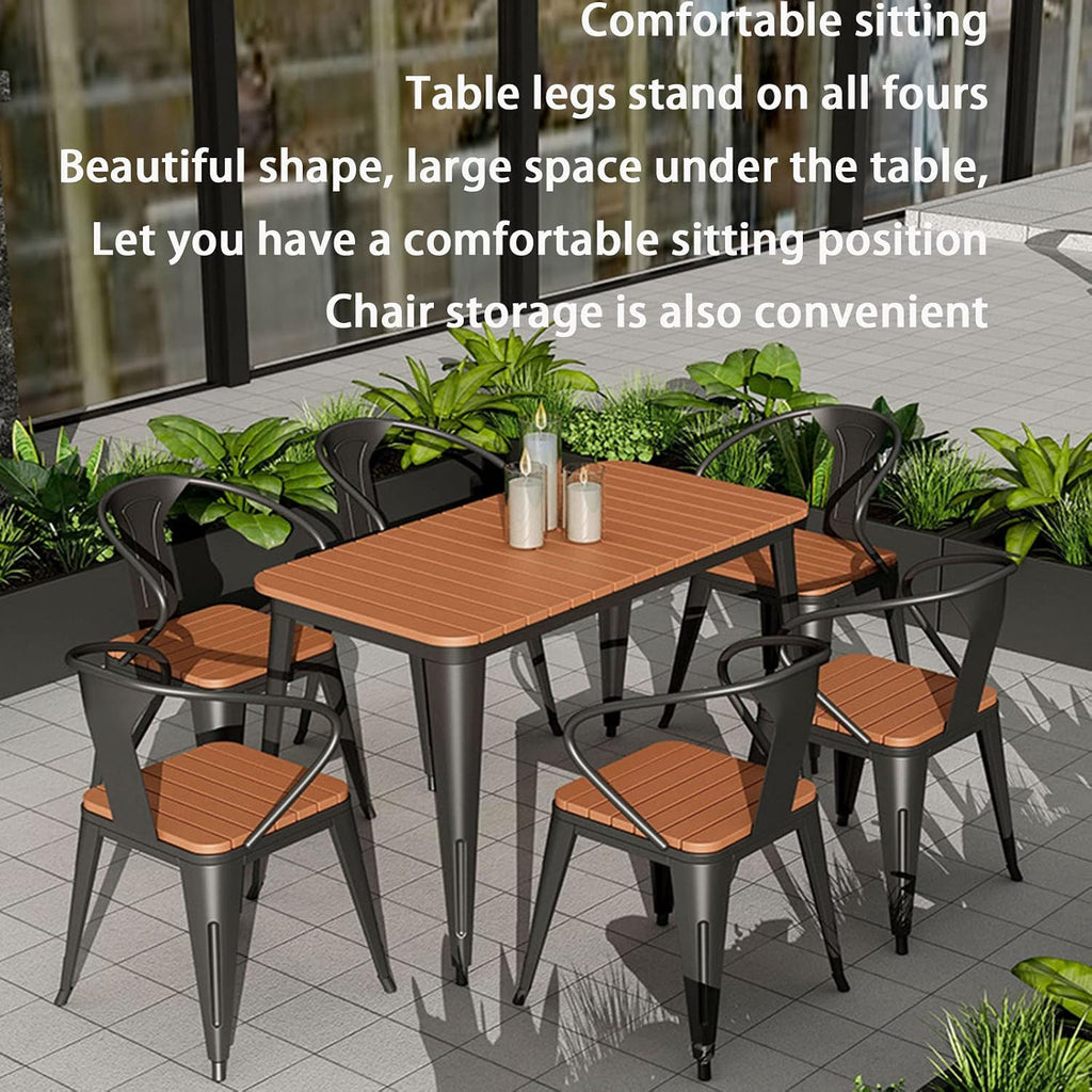 Generisch Kunststoff Freizeitstuhl Set 4 Stühle Tisch Schwarz