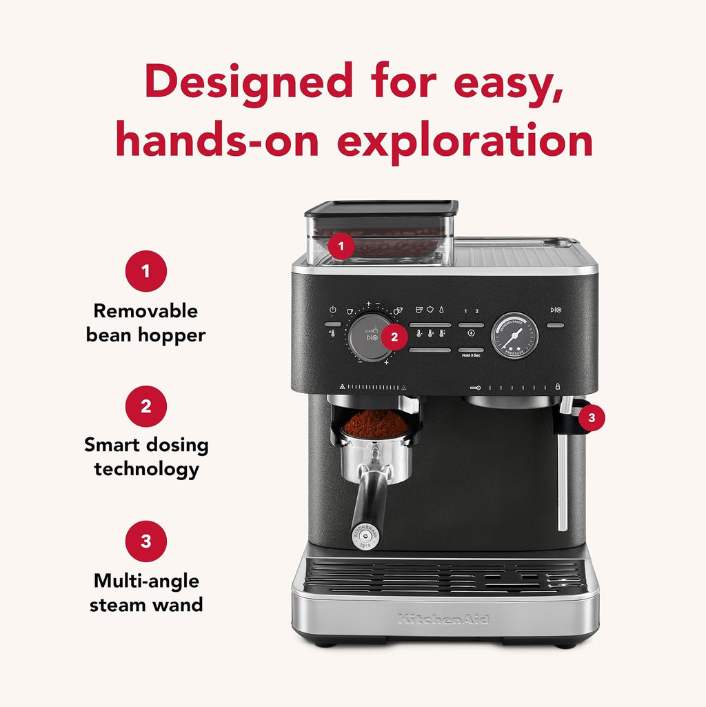 KitchenAid KES6551 Halbautomatische Espressomaschine 1500 W 15 Bar Schwarz