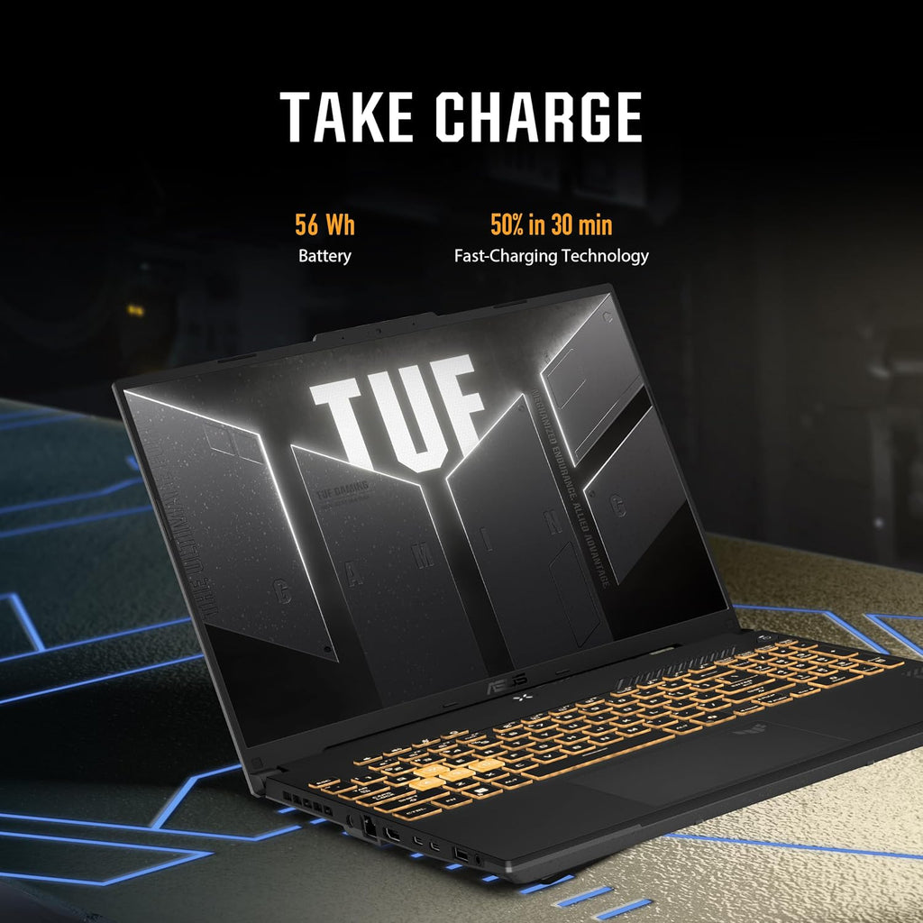 ASUS TUF Gaming F16 FX607VU-SS53 40.6 cm FHD+ 144Hz IPS-Level 16:10 Intel Core 5 210H RTX 4050 16 GB DDR5 512 GB SSD Win11 Mecha Gray