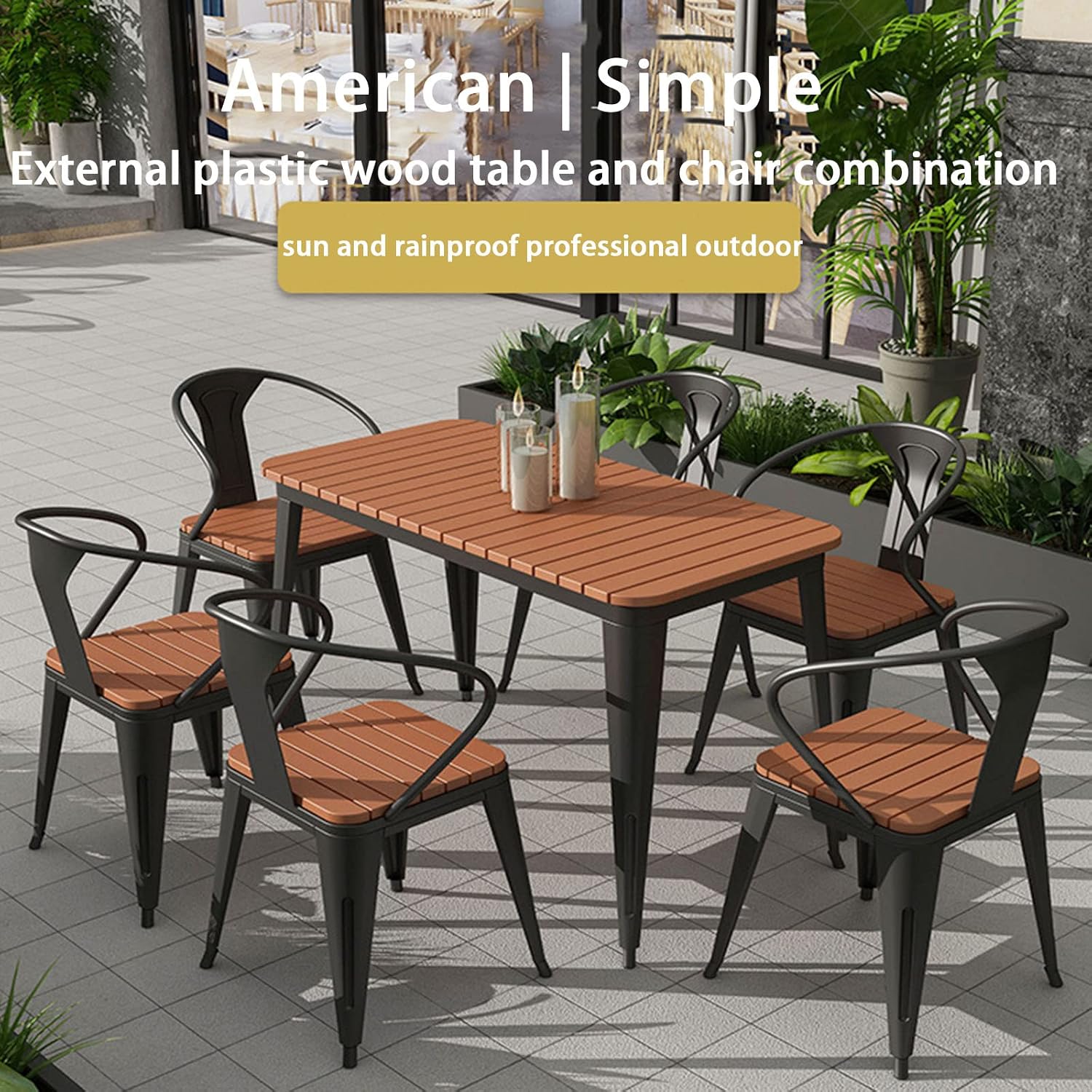 Gartenmöbel-Set 4 Stühle Und Tisch Schwarz