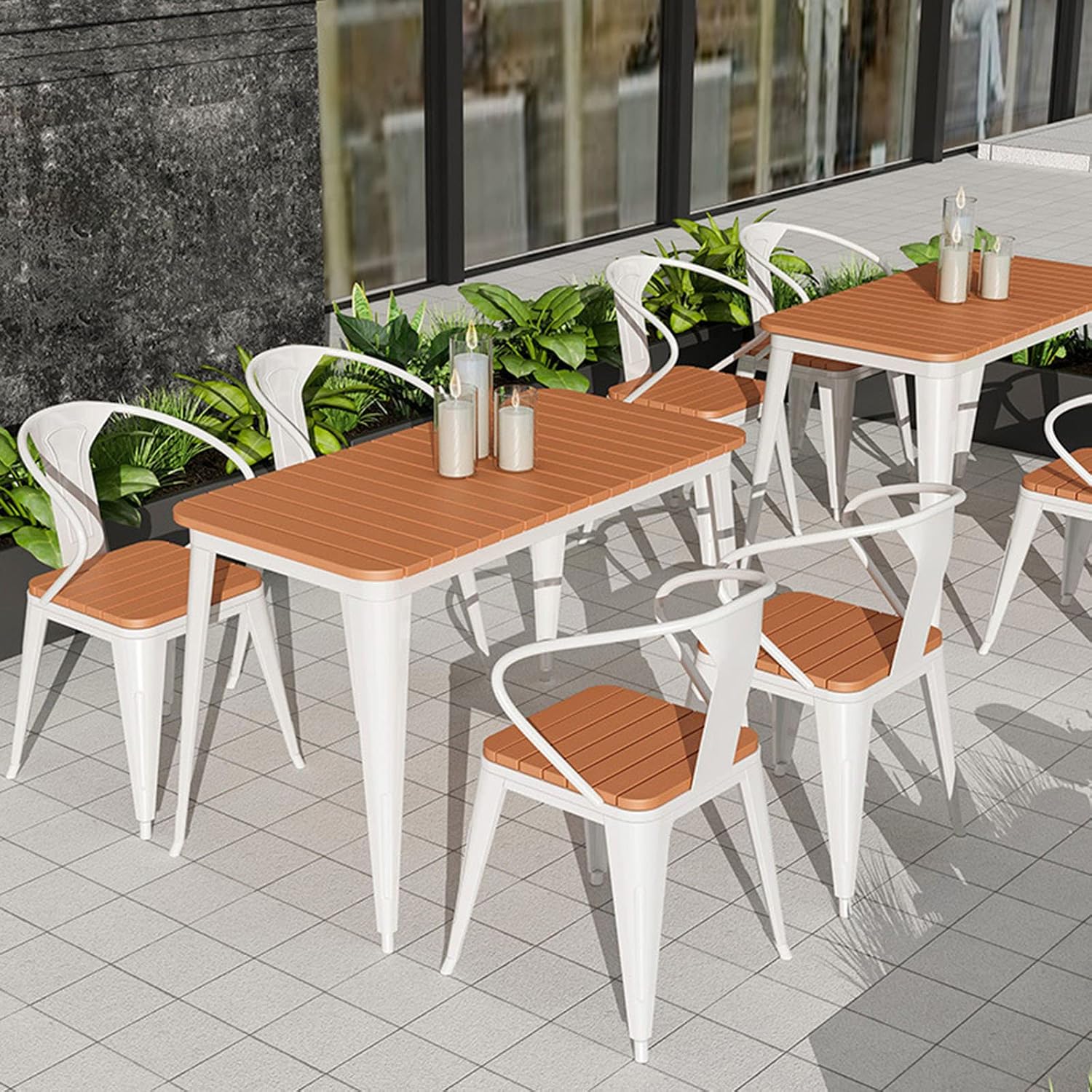 Gartenmöbel-Set 4 Stühle Und Tisch Schwarz