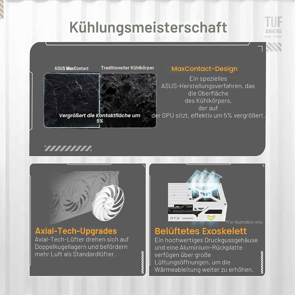 ASUS TUF Gaming GeForce RTX 5070 Ti 16 GB GDDR7 White OC Edition Gaming Grafikkarte