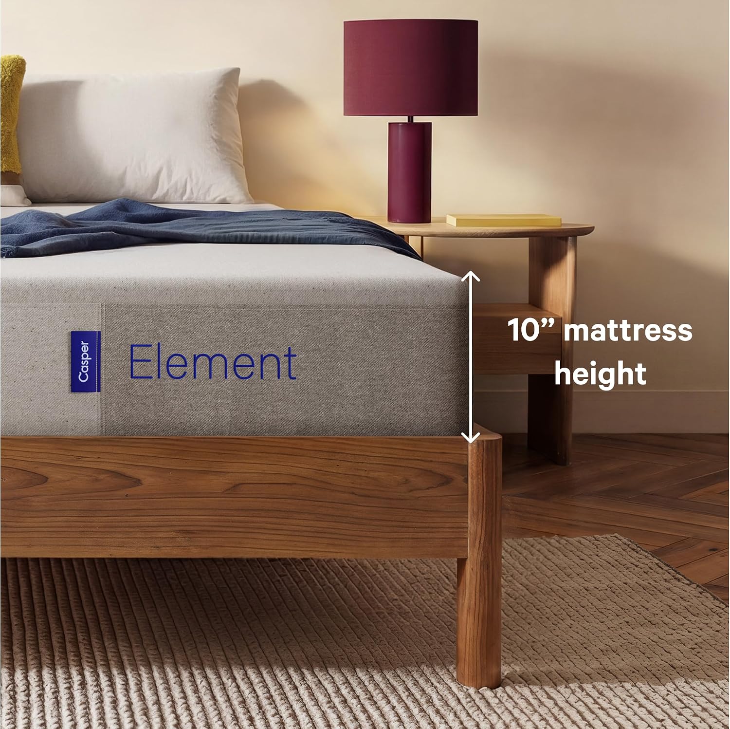Casper Element Queen-Matratze 25,4 cm Mittel Memory-Schaum Grau