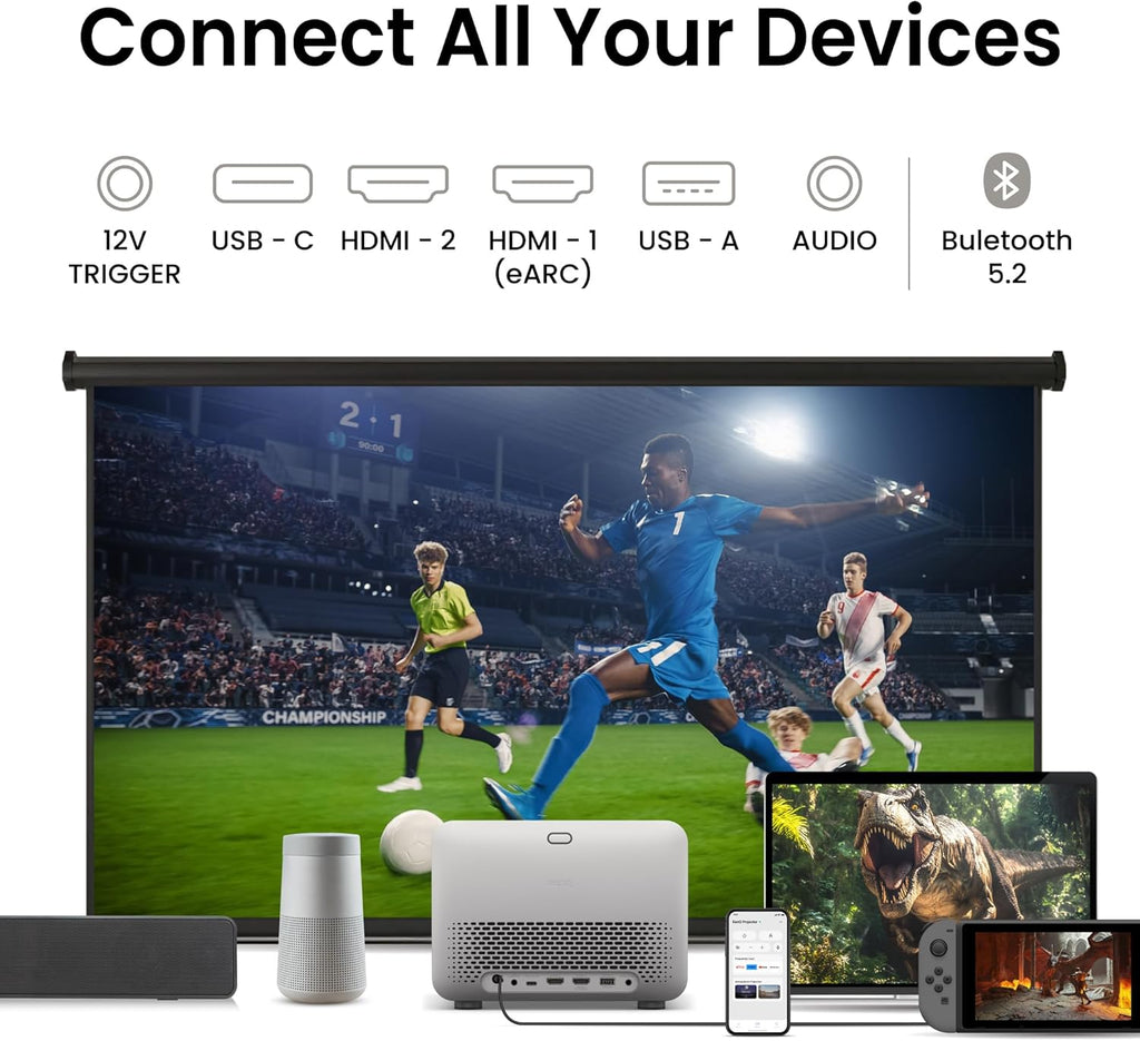 BenQ TK705i 4K HDR DLP Beamer 3000 ANSI Lumen Google TV Netflix Grau