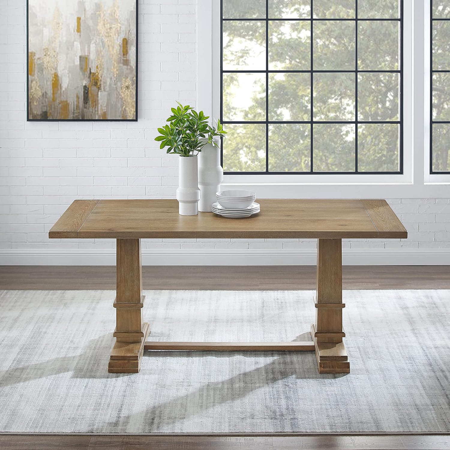 Crosley Furniture Joanna Esstisch Rustikal Braun 182x90x79 cm