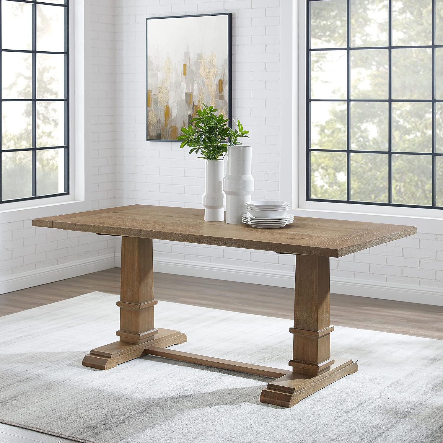 Crosley Furniture Joanna Esstisch Rustikal Braun 182x90x79 cm
